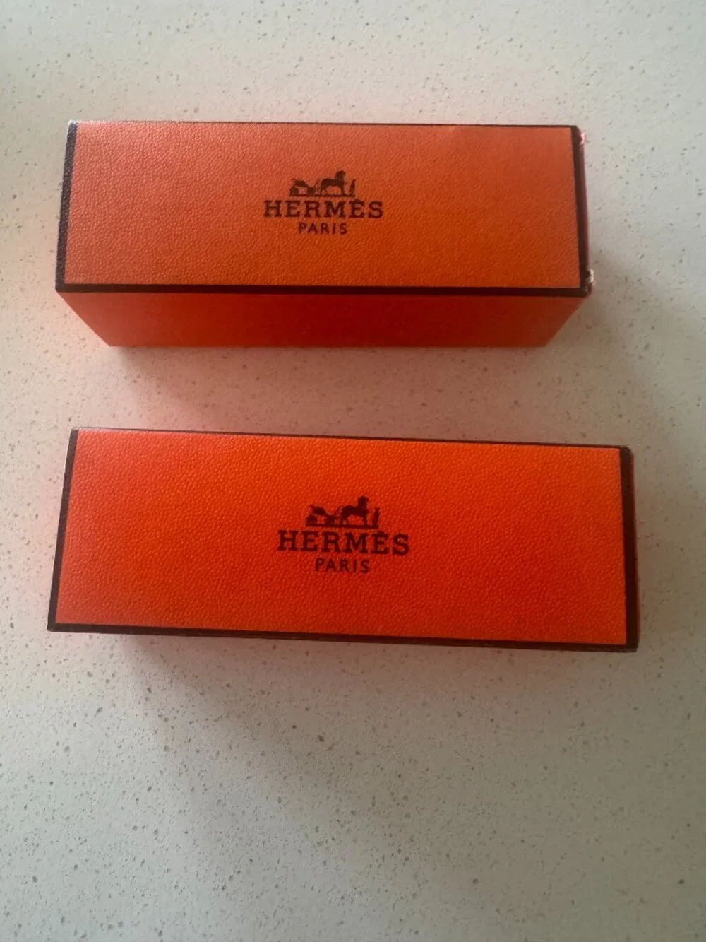 TWO Hermès Rose 30 (D'ete) and 14 (Abricote) Refillable Rosy Lip Enhancers